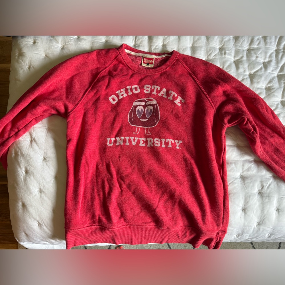 HOMAGE Red Ohio State University Sweatshirt